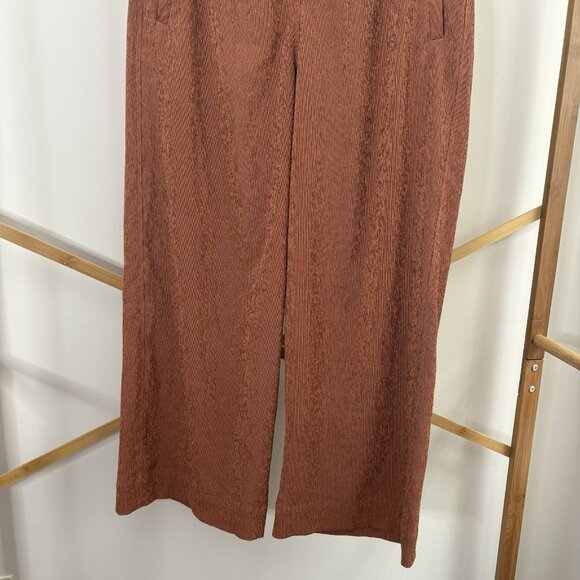 Athleta Echo Wide Crop Pant (Size 10) Clay Active Casual Travel Comfort - Picture 3 of 11